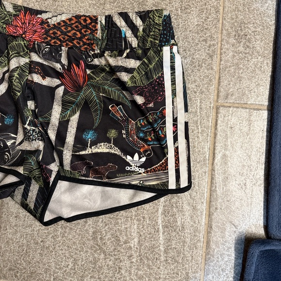Adidas Farm Xilo Floresta print shorts Jungle animal 3 stripes Sz L - Picture 5 of 5